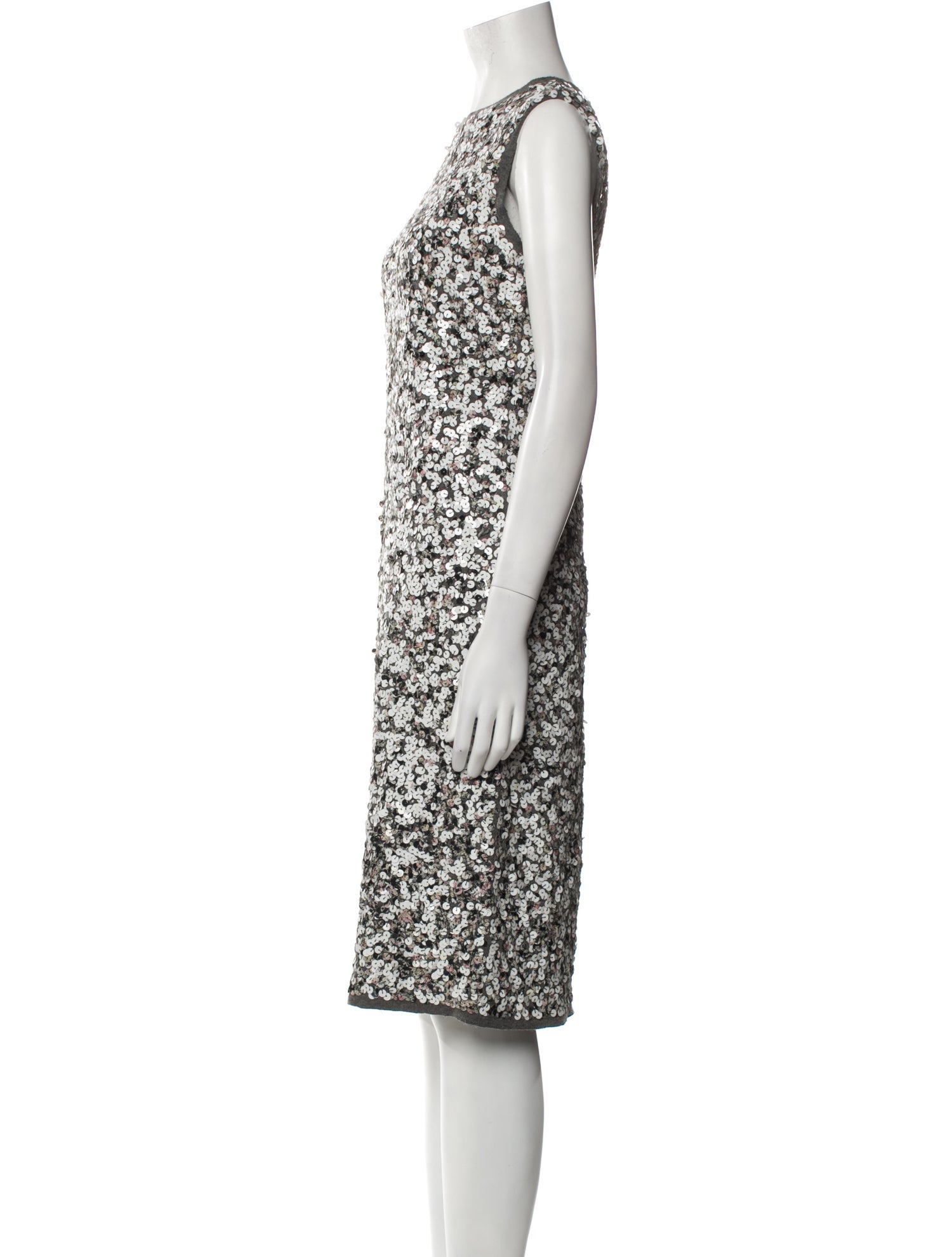 Oscar de la Renta Crew Neck Knee-Length Dress